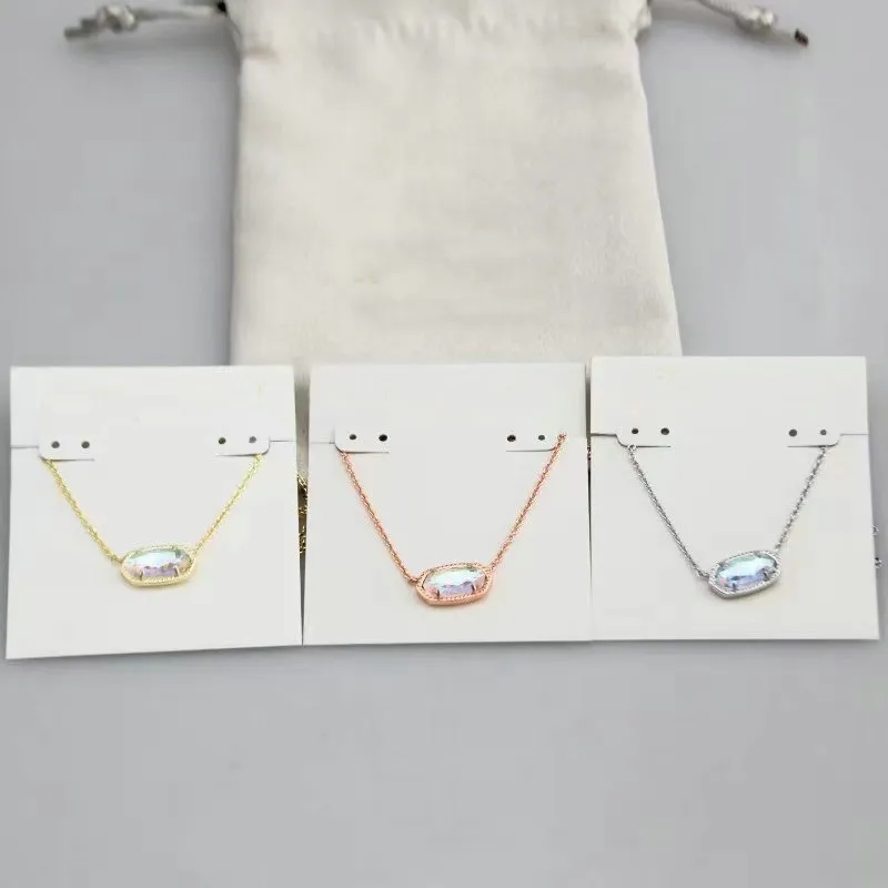 Gebrandschilderd glas zeshoek hanger kettingen ketting echte 18K vergulde bungelt glitter sieraden brief cadeau met gratis stofzak