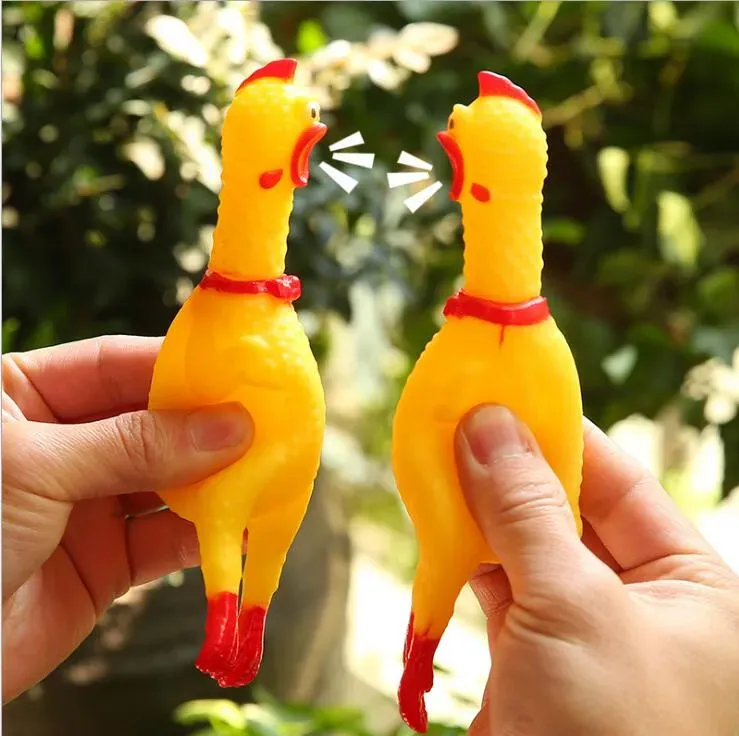 pet dog puppy screaming shrilling yellow chicken pet dog toy kids sound toy nontoxi cat rubber chewing chick toys