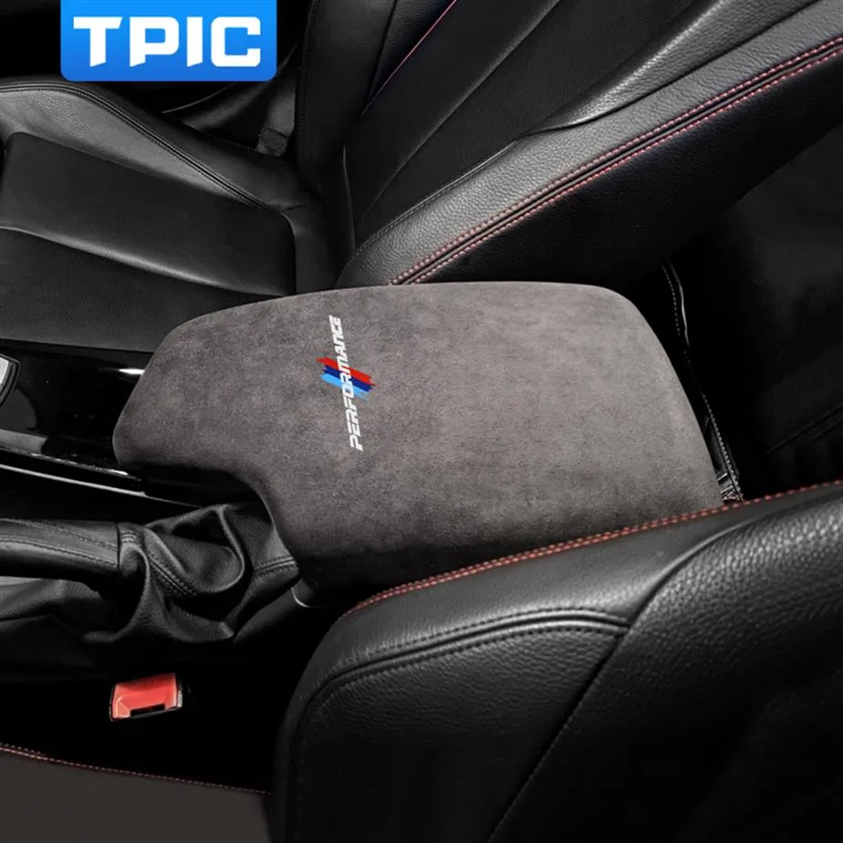 Alcantara Wrap Car Armrest Box Panel ABS Cover M Performance Sticker Decals for BMW F30 3 Series 2013-2019 Interior Accessories2683