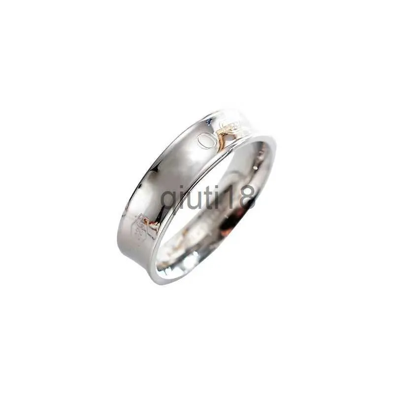 Band Rings Concave Ring Fashion INS Cool Style Black Titanium Wide Narrow Couple Ring 1837 Jewelry x0920