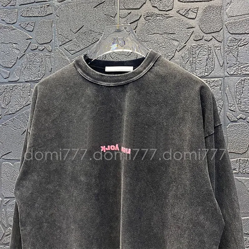 Moda Siyah Yuvarlak Boyun Kroveri Mektup Marka Logosu O-boyun hoodies Sweatshirt Erkekler veya Kadınlar İçin Sweatshirt