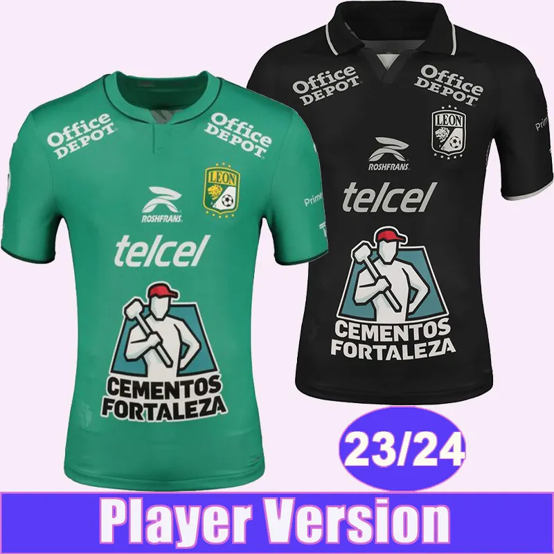 2023 2024 Leon Mens Soccer Jerseys MORENO F. VINAS RUBIO RODRIGUEZ AMBRIZ W. TESILLO Home Away player Football Shirts Short Sleeve Uniforms