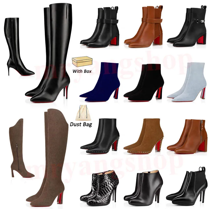 2024 News Fashion Sexy Pointed-toe Pumps Woman Boots loafers Lipstick High Heels Booty For Delicate Women sp5der Astribooty Ankle Boot Short Booties with box