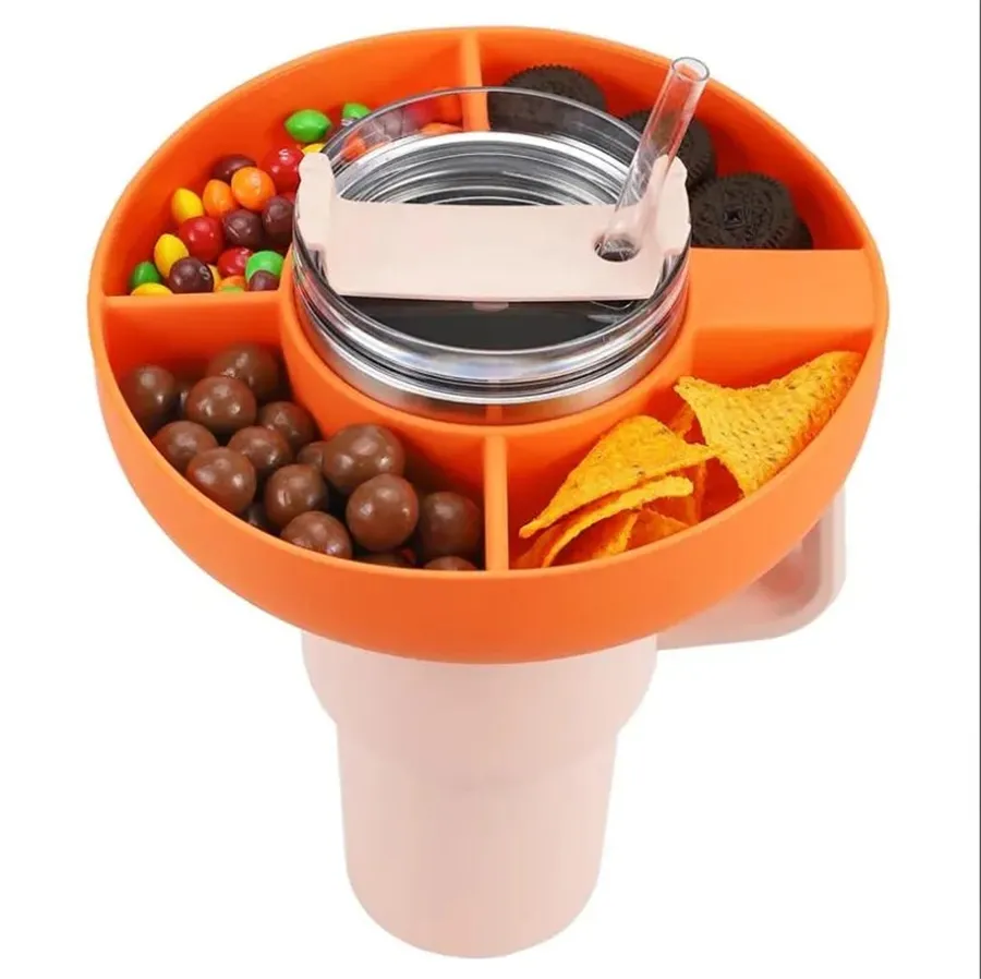 Snack Bowl for 40oz tumbler Reusable Tumbler Snack Bowl Compatible with 40oz Mugs 4 colors