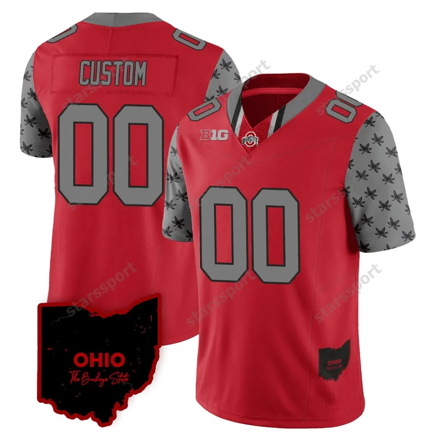DHgate Ohio State Buckeyes 2024 Personalized Football Jersey Breathable Quick Dry Polyester Mens Womens Youth Sizes Sports Outdoors