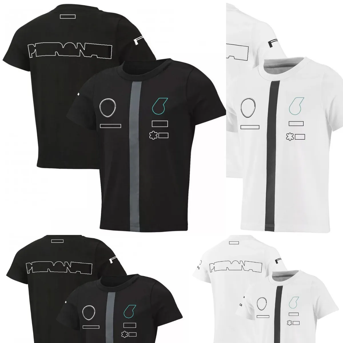 T-shirt F1 officiel de pilote de formule 1, maillot à manches courtes, respirant, pour hommes, été, noir, séchage rapide, 2023