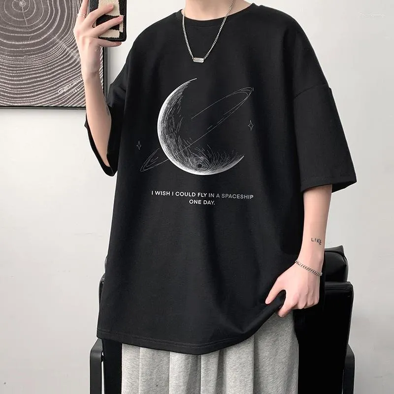 Männer T Shirts Baumwolle Sommer Kurzen Ärmeln Harajuku Weiß Schwarz Hemd Street Hip Hop Oversize T-shirt Herren Top Tees t-shirt Kleidung