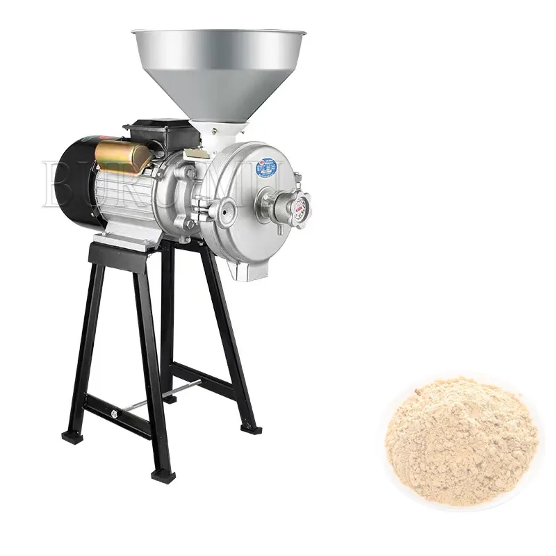 Electric Grain Mill Grinder Commercial Grinding Machine for Dry Grain Soybean Corn Spice Herb Coffee Bean Crusher Pulverizer2200W