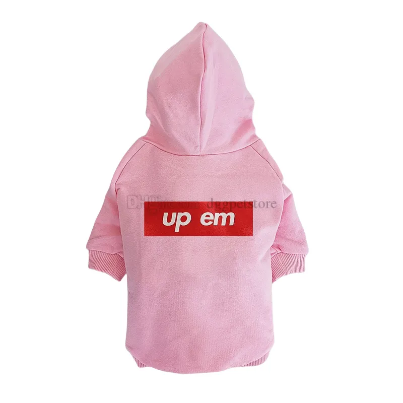 Designer hondenkleding merk hondenhoodie met klassieke letters, mode huisdierkleding katoenen kattenjas stijlvol streetwear sweatshirt roze trainingspakken outfit voor kleine hond