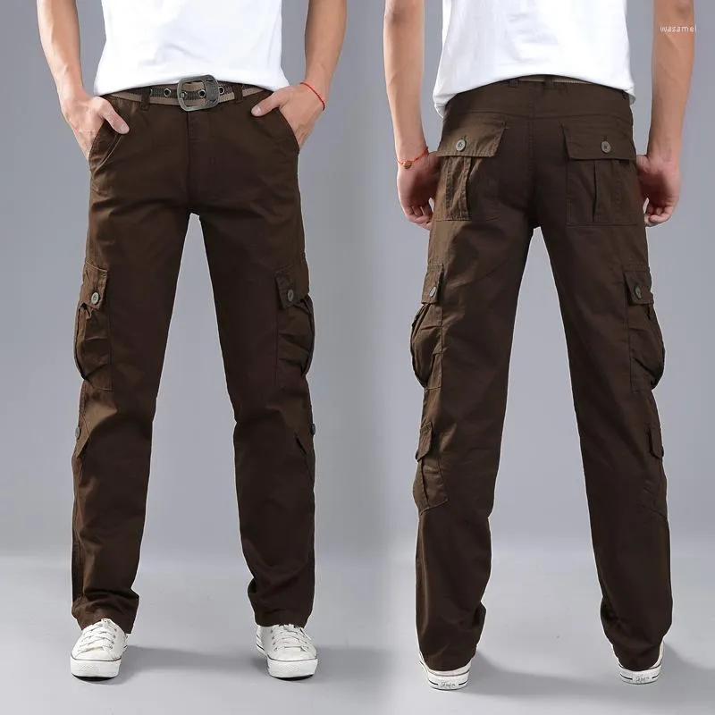 Pantalon Homme coton hommes Cargo armée tactique mâle multi-poches vêtements d'extérieur Pantalon droit Pantalon militaire hommes Pantalon Homme