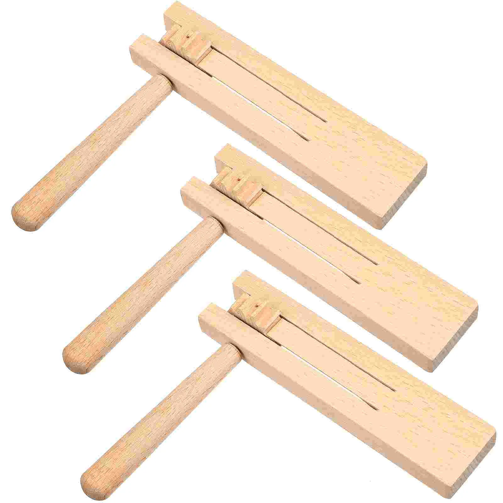 Autres fournitures de fête d'événement Orff Instrument Cliquet en bois Jouets sonores Fabricant de bruit Matraca Instruments Matracas 230919