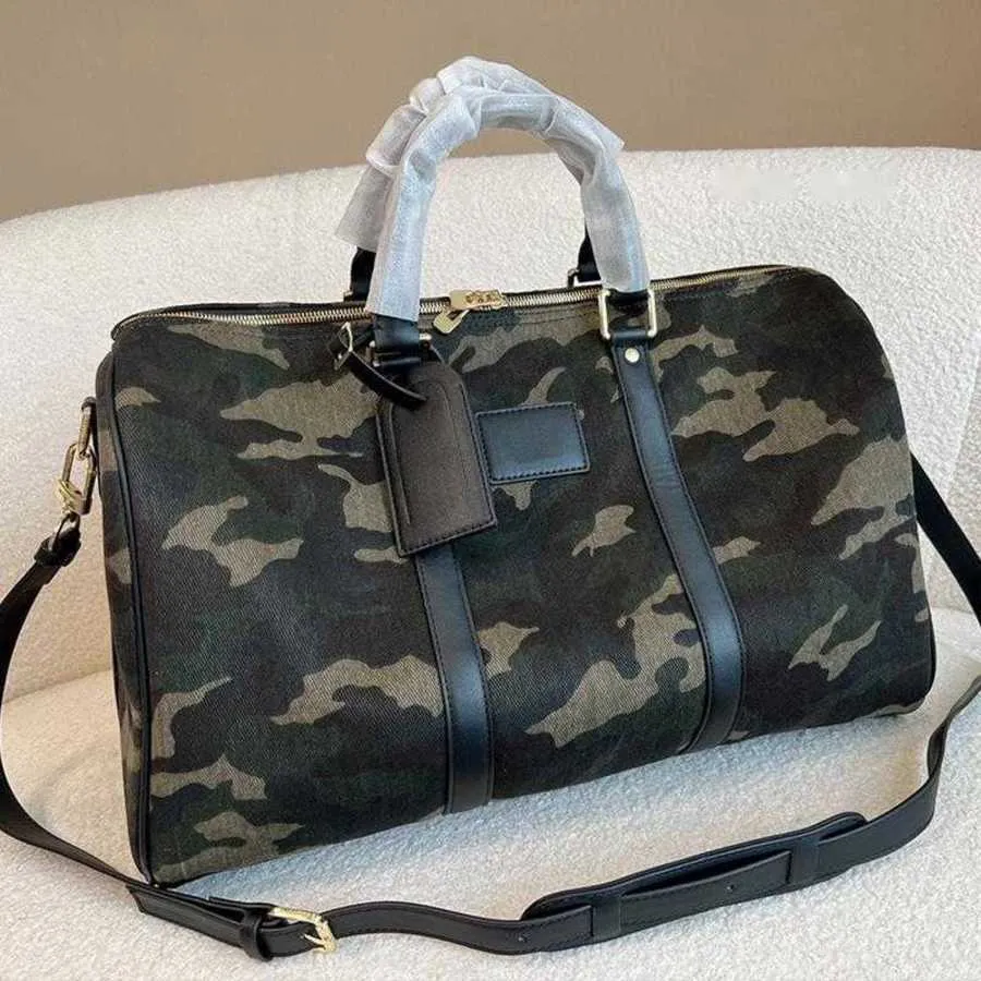 Carta de moda Bolsa de equipaje Hombres Bolsa de lona Diseñadores Bolsa de viaje Bolsa de diseñador para mujer Moda Bolsa de equipaje de gran capacidad Bolso de lujo 45 CM