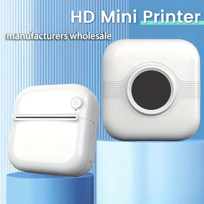 Cross-border Manufacturer For Wholesale Mini Thermal Printers, Labels, Text, Picture Materials, Print Minicomputer, Monochrome Print Effect, Configuration Manual