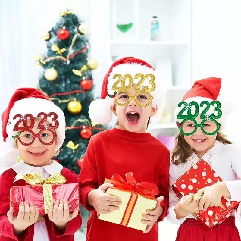 Óculos de brinquedo de natal quadro adulto crianças presente santa boneco de neve óculos decoração de natal ano novo brinquedos de natal 920