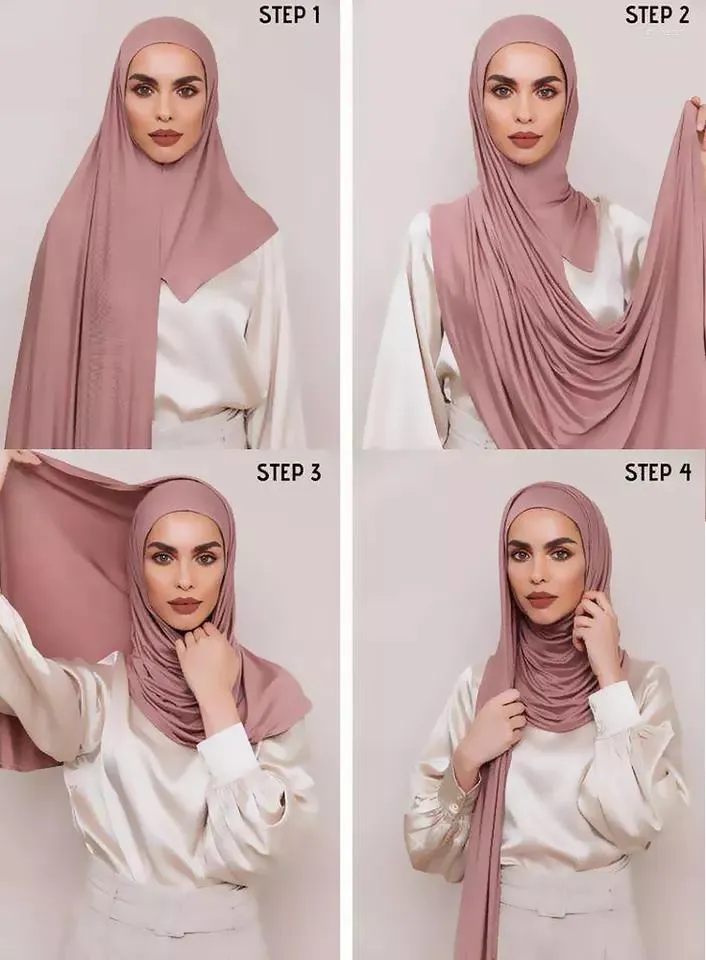 Ethnische Kleidung 10 stücke Lange Jersey Instant Hijab Gute Stich Stretchy Schal Plain Muslim Schal Solide Turban Kopf Wraps Foulard femme