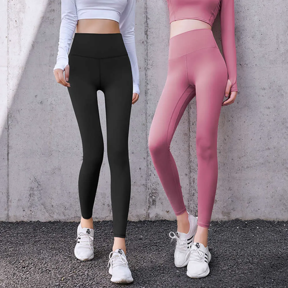 Yoga Suit Womens Nude Fit Leggings Elastic Peaches Slimming Fitness Tight Workout  Pants Yoga Pants From Disneyy, $21.84