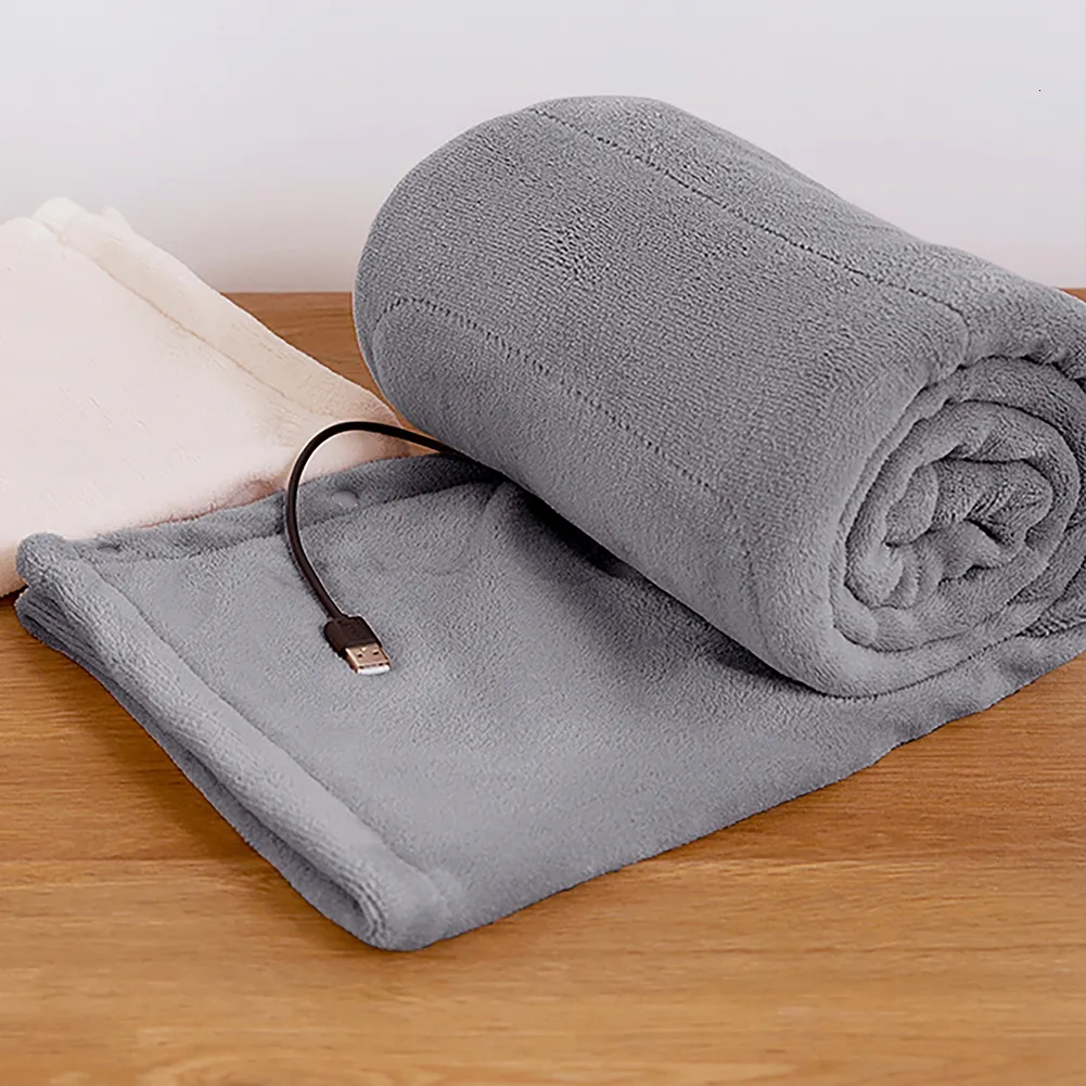 Blanket Winter Thermal Soft Foldable Electric Blanket Sofa Bedroom Washable Warm USB Heating Car Home 230920
