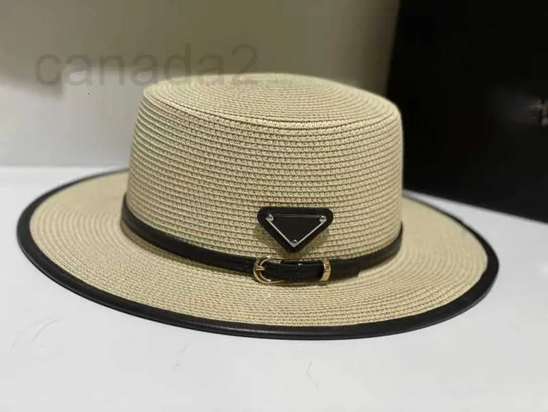 Wide Brim Hats & Bucket Designer 12 Color suer beach sun hats for women man foldable round flat top big brim straw hat solid color outdoor holiday visor caps U2GV