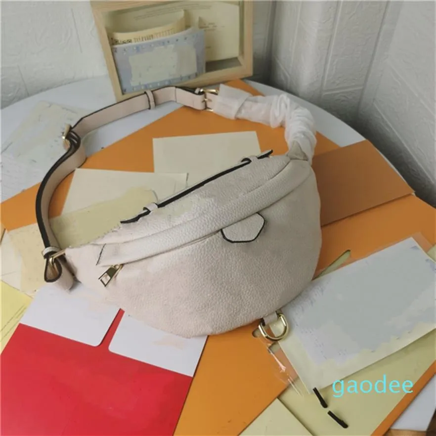 Marsupio in pelle Empreinte Nero Bianco Fiore di qualità eccellente stampato in morbida pelle Moda classica da donna Street Style Cool Bumbag281P