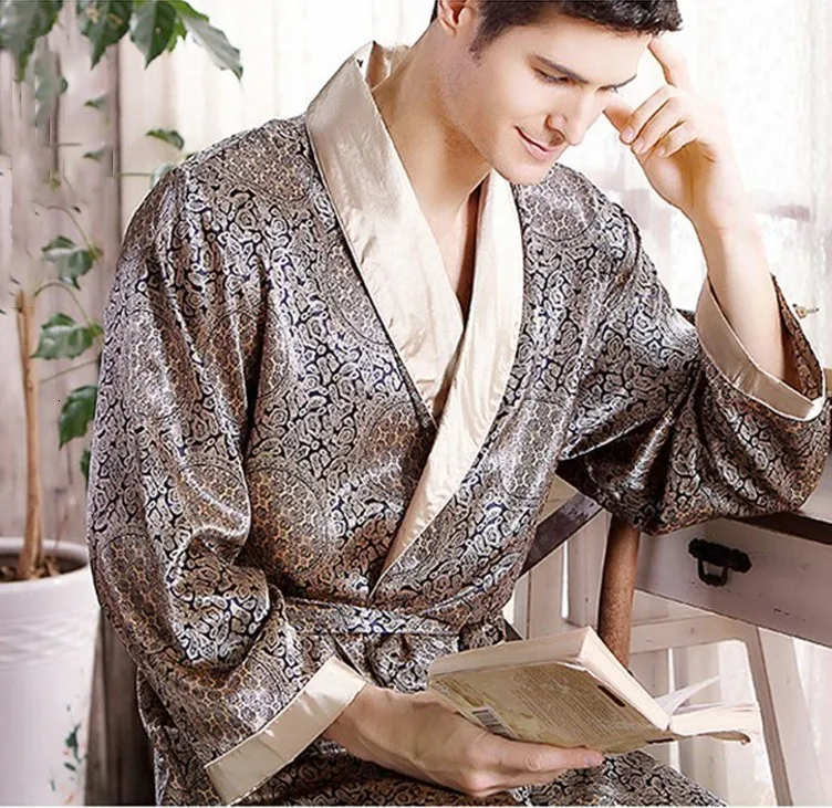 japanese dressing gown mens Men's Kimono