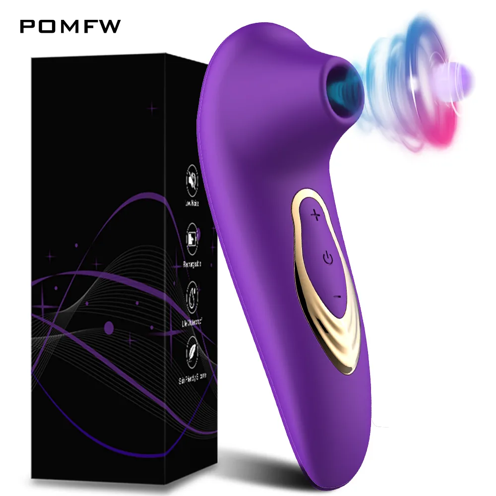 Stimulateur Clitoridien Avec Suce-Sexe Et Langue Vibrante - Rose - Rechargeable USB - Pour Elle