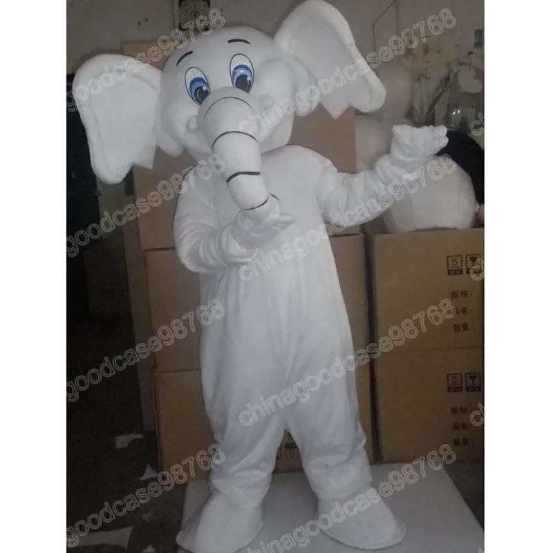 Wydajność biała słonia Mascot Costume Najwyższa jakość Halloween świąteczna sukienka na imprezę kreskówek strój postaci garnitur karnawał unisex strój dla dorosłych