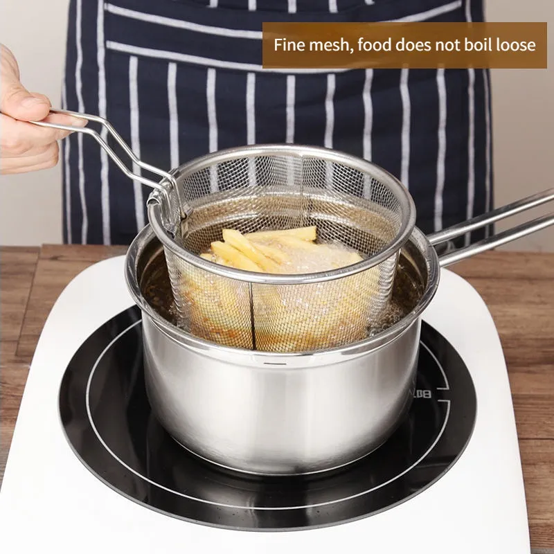 Cooking Utensils Foldable colander Folding basket french fries stainless steel sieve baskets cooking strainers for the kitchen Fryer oil filter 230920