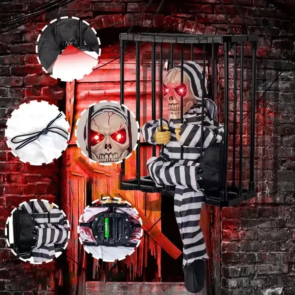 Poupée Halloween Animée "viens Jouer Avec Moi", Parle Et Bouge, Yeux Lumineux