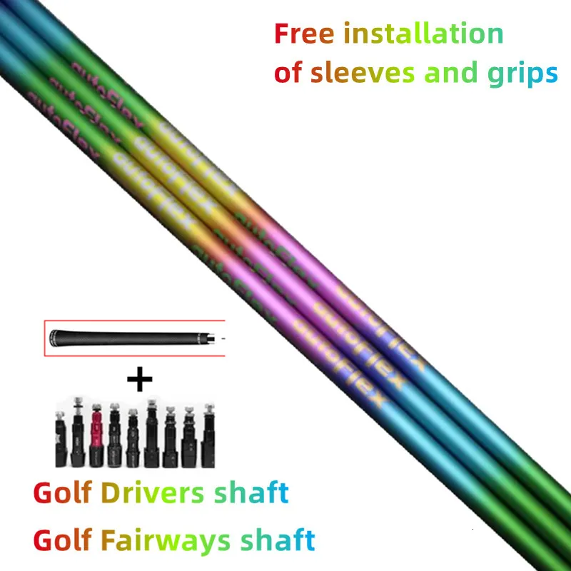 Aste per mazze Asta per driver da golf Autoflex colorata Asta in legno SF505x SF505 SF505xx Asta in grafite Flex Manicotto e impugnatura per assemblaggio gratuito 230919
