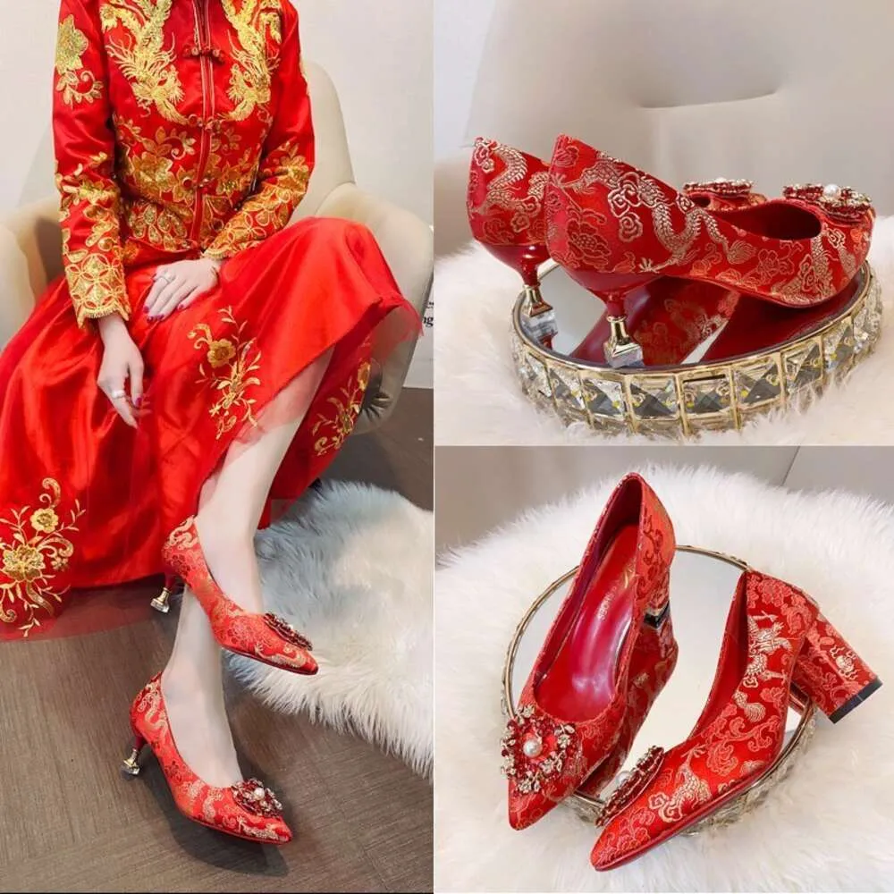 Wedding Slippers Red Pair Festive Chinese Style Summer - Party & Holiday  Diy Decorations - AliExpress