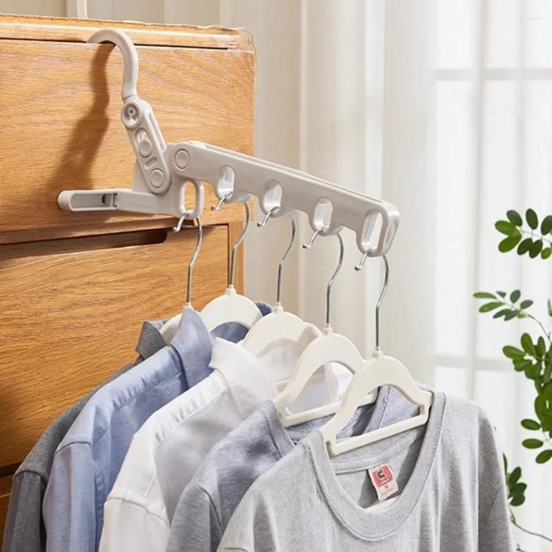 Hängare Portable Folding Drying Rack Clothes Hanger Space-Saving Travel med starkt lastlager för ELS