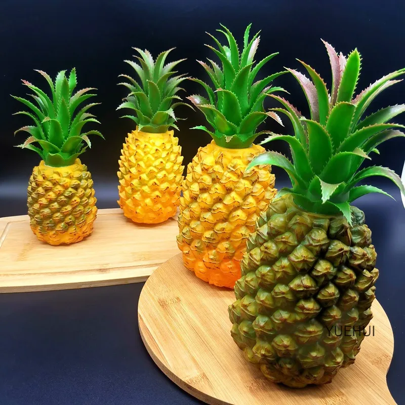 Autres fournitures de fête d'événement Simulation de fruits Faux modèle d'ananas Salon Cabinet Décoration Accessoires d'éducation précoce Accessoires artificiels 230919