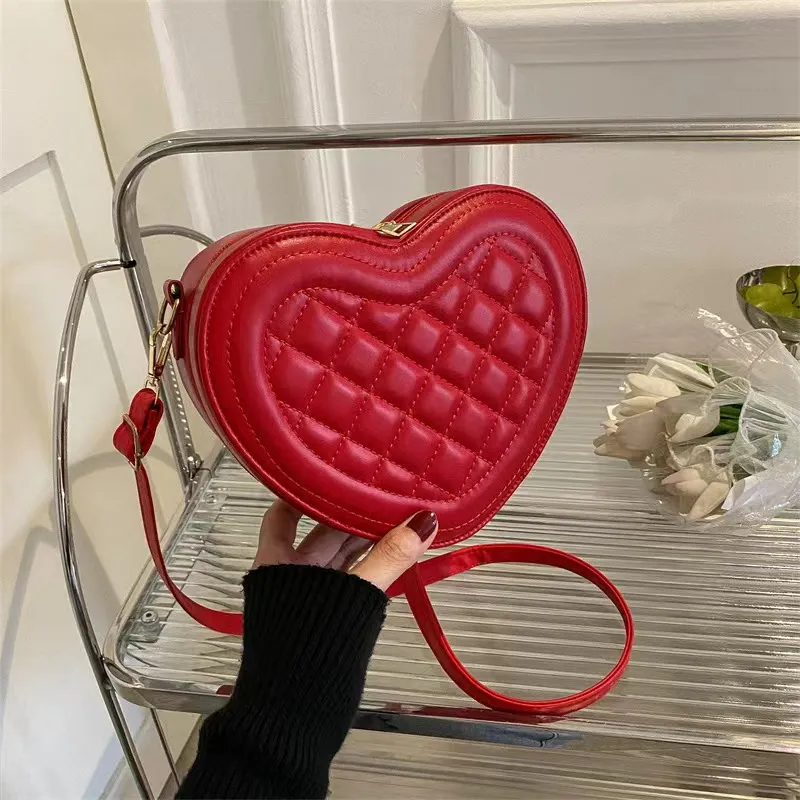 Designer Heart Shape Mini Shoulder Bag Unique Stylish Handbag for Women