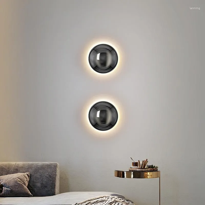 Lâmpada de parede criativa quarto cabeceira moderna sala de estar sofá fundo estilo nórdico decorativo luz led