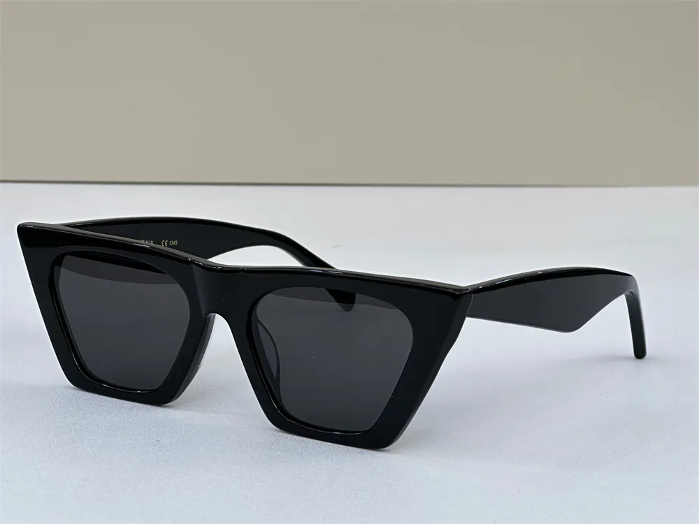 Women s 2024 Cat Eye Sunglasses Acetate Frame Vintage Retro Eyewear Fashion Black Flat Top Shades