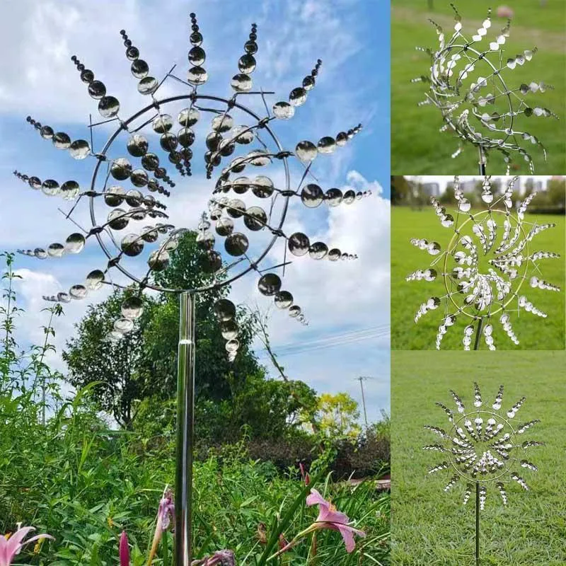 Garden Decorations Unique and Magical Metal Windmill Outdoor Wind Spinners Wind Catchers Yard Metal Windmill Yard Patio Lawn Garden Decoration 230920