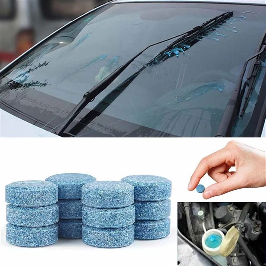 100 pçs 1pc4l água pára-brisa do carro óculos auto lavadora de vidro janela limpador compacto efervescente tablet detergente acessórios do carro 236v