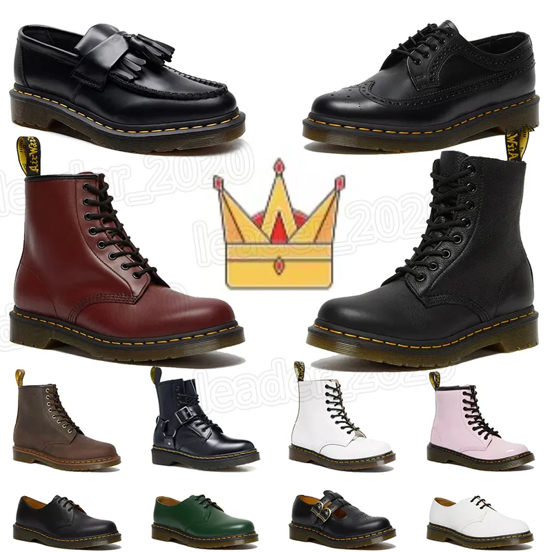 Dr Martins AirWair Platform Classic 8 Eyes Cheville Martin Boot High Doc Martens Bottes de créateur pour femmes OG 1460 Jadon Smooth Leather Nappa Femme Booties Low Mocassins Chaussures