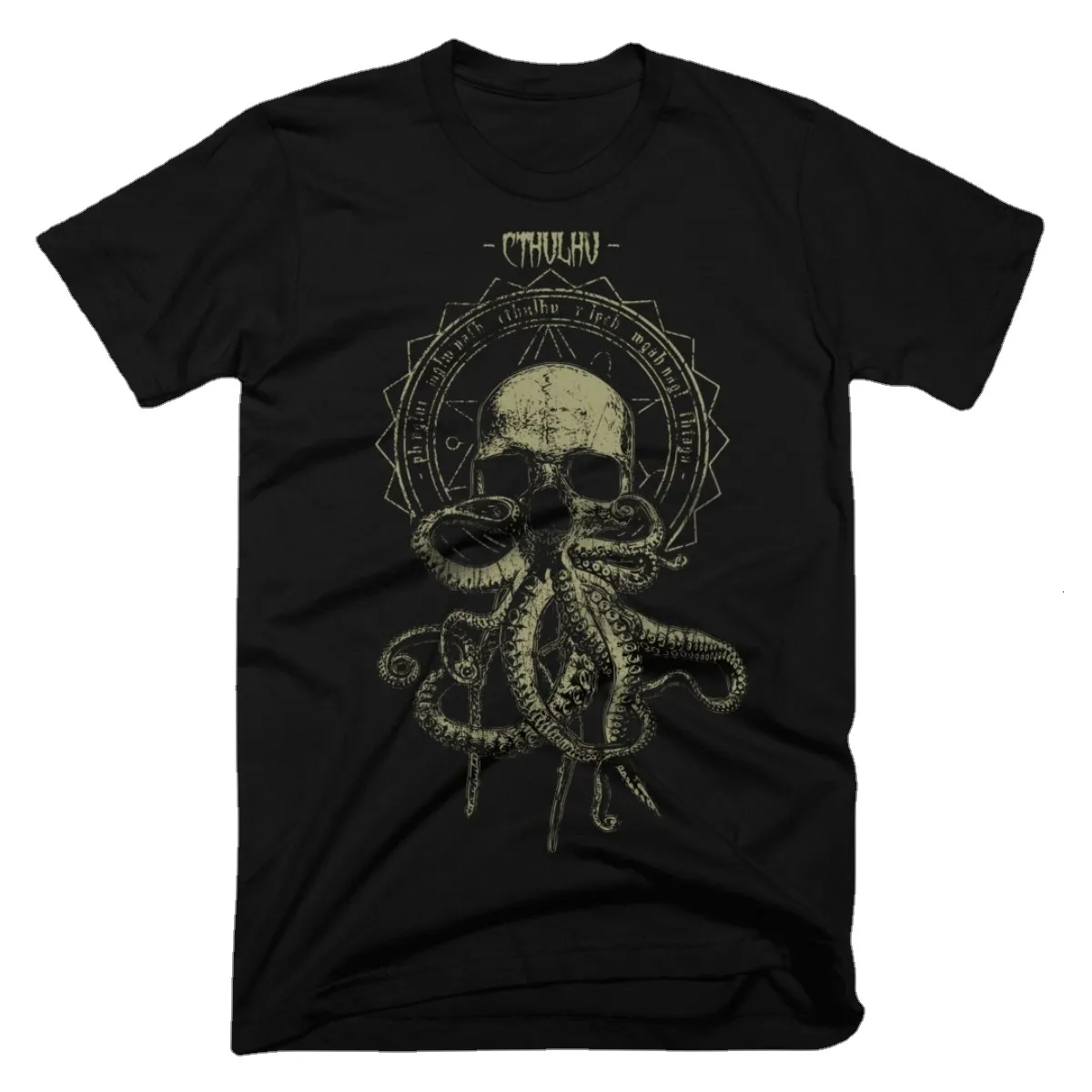 Camisetas Masculinas Moda Estilo Gótico Cthulhu Cultist T-Shirt. Camiseta masculina de algodão de verão manga curta com decote em O S-3XL 230920