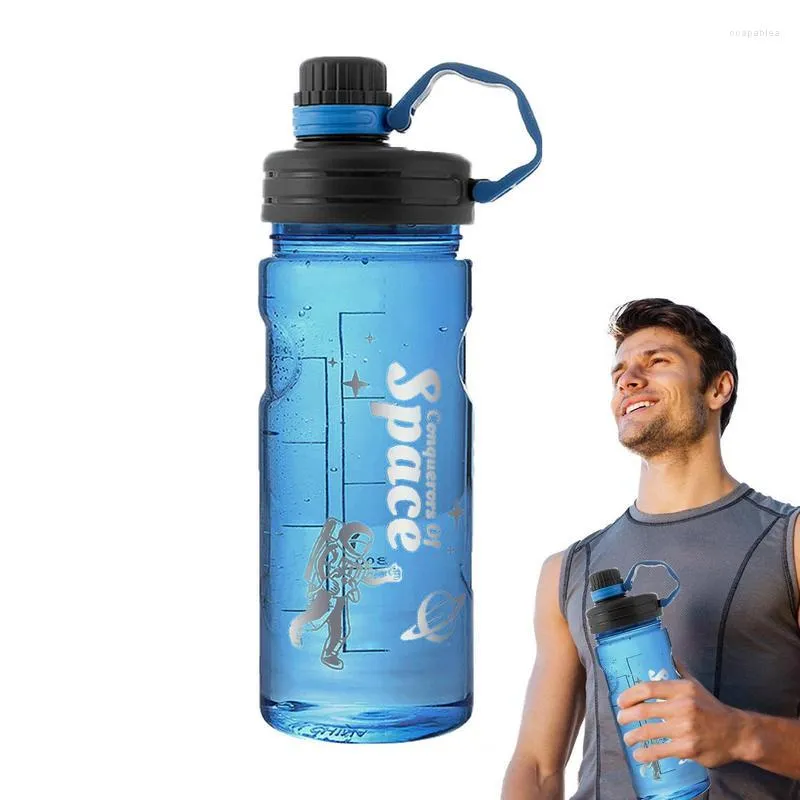 Botellas de agua Botella de gran capacidad Hervidor a prueba de fugas para gimnasio Taza estable Contenedor inferior Senderismo Ciclismo Camping