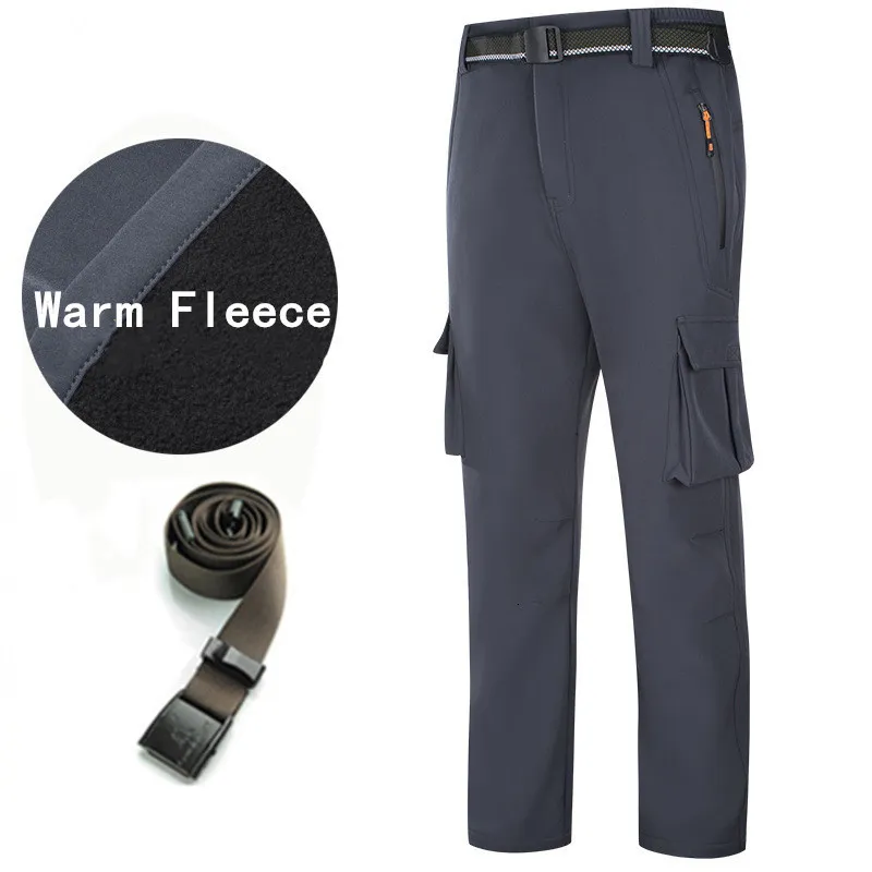 Herrenhose, Stretch, wasserdicht, Wanderhose, Herren, Übergröße 7XL, Winter, warme Fleece-Softshell-Hose, Outdoor, winddicht, Sweatpant, Cargohose, 230920