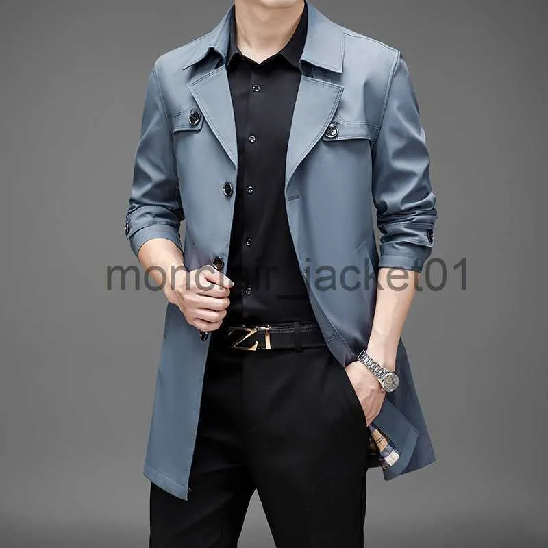 Men's Trench Coats Plus Size 5XL 6XL 8XL Men Long Trench Coat 2023 Autumn Spring New Men's Suit Collar Designer Business Casual Brand Trench J230920