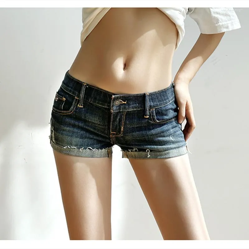 Jeans da donna Moda estiva Casual Cotone sexy elasticizzato Taglie forti Pantaloncini di jeans a vita bassa per giovani donne femminili