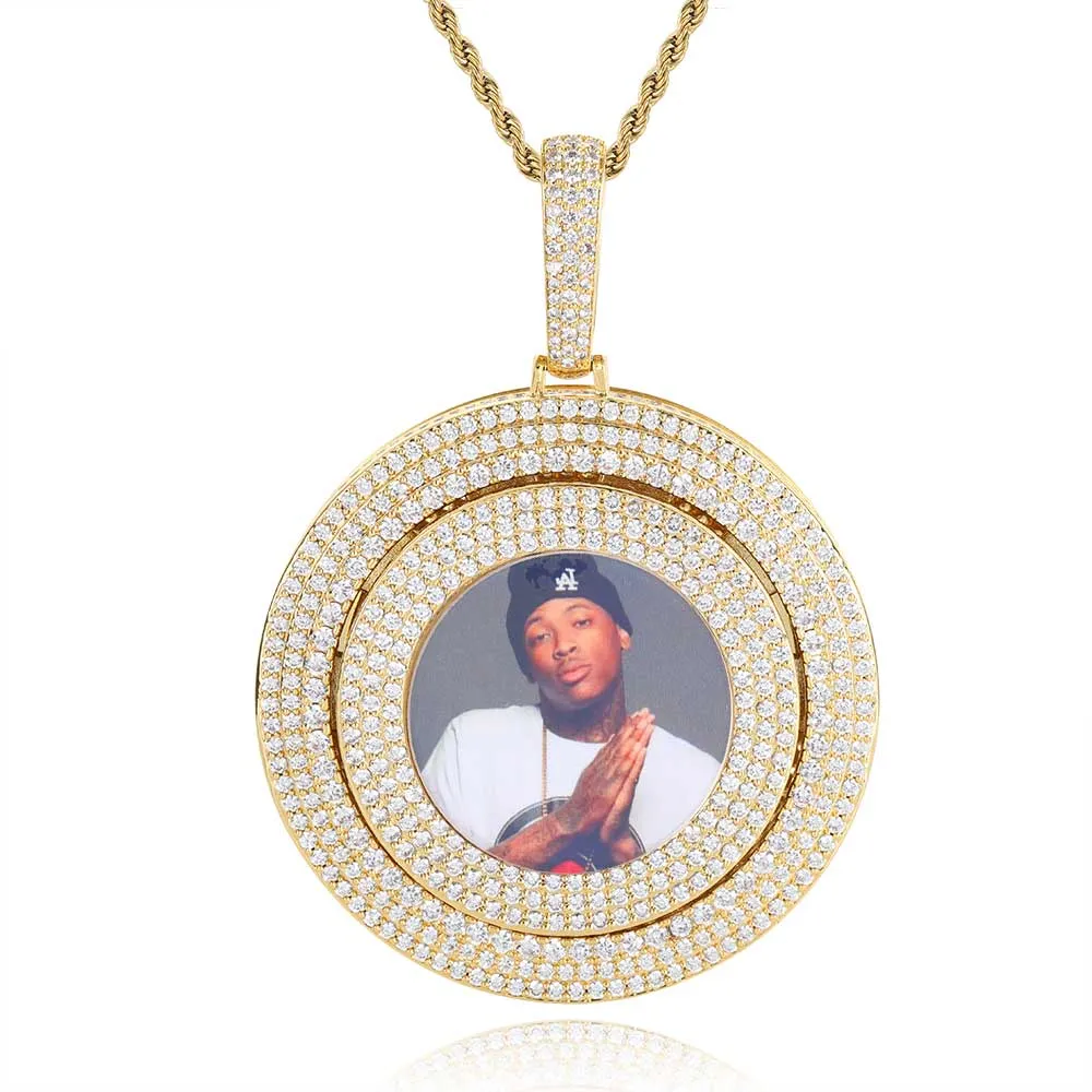 Rotary table pendant hiphop necklace