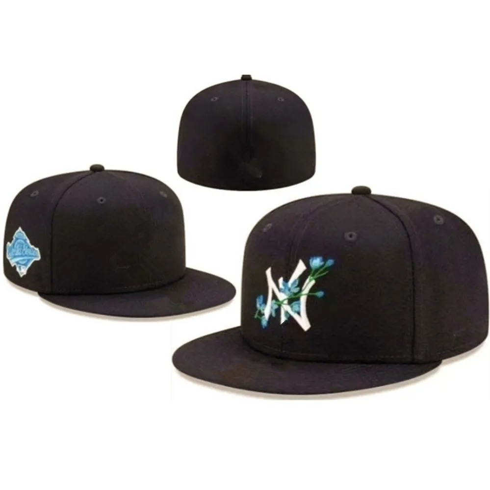 2023 nieuwe pet Designer Passende hoeden Platte balhoed all team Logo Snapbacks hoed Borduursel Verstelbare voetbal Fit Caps Sportmaat 7-8 flex cap D-3