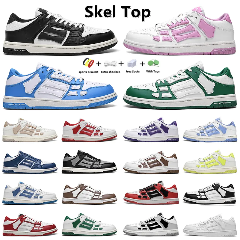 Roller Schoenen Casual Skelet Bon Runner Digner Vrouwen Mannen Sneakers Skel Top Lage Echt Lace Up Trainer Basketbal Schoenen Lederen atletische Shoese