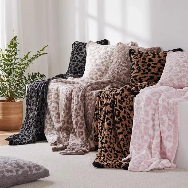 Blankets Half Wool Sheep Blanket Knitted Leopard Plush Dream designers fashion blankets sumsum-3 CXG2309204