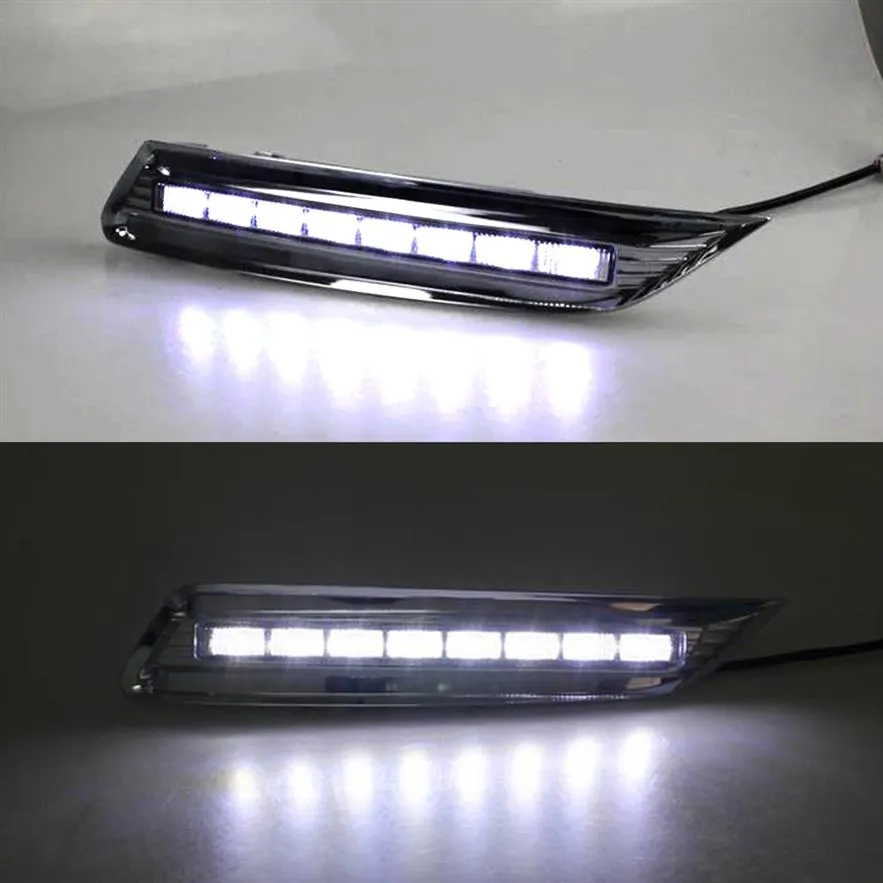 2 pièces DRL pour Honda Crosstour 2011 2012 2013 feux diurnes antibrouillard couvercle phare 12V lumière du jour car-styling218u