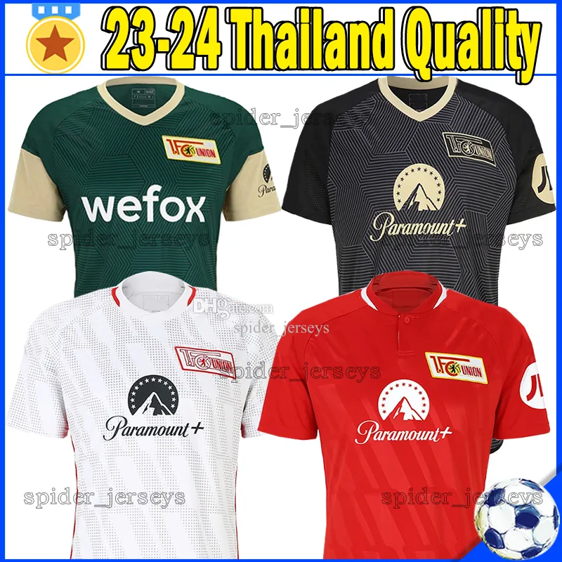 23 24 Union Berlin 축구 유니폼 Thorsby Khedira 2023 2024 Haberer Becker Trimmel Football Shirts Leite Doekhi Juranovic Behrens Thind Men Uniforms