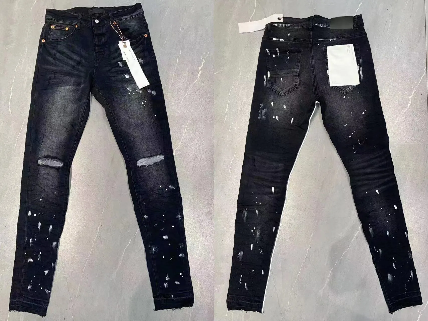 Vintage Skinny Biker Slim Jeans: Designer Stack Pants For Men ...